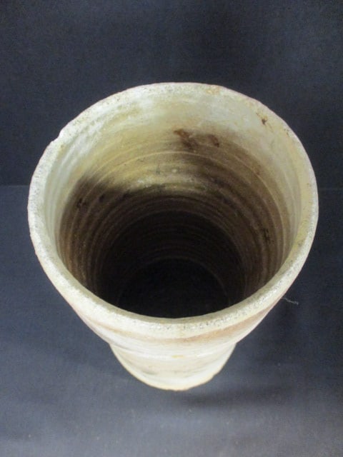Signed Studio Pottery Turned Vase - 4