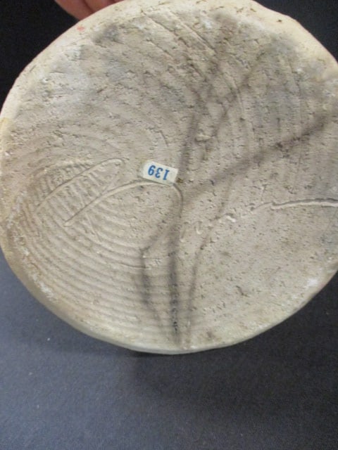 Signed Studio Pottery Turned Vase - 5