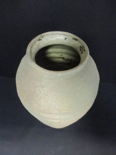 Signed Studio Pottery Ribbed Design Thrown Vase - 2