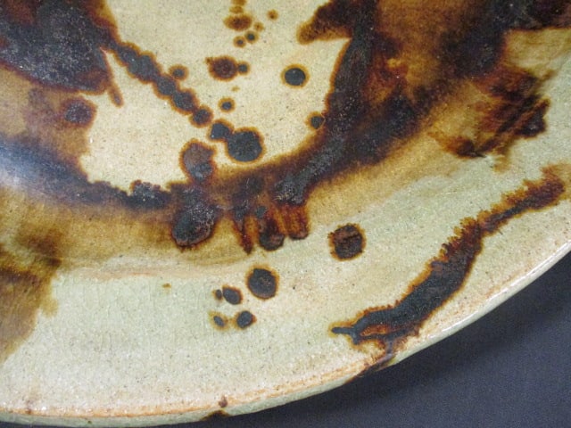 Large Studio Pottery Splatter Design Glazed Charger - 2