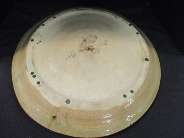 Large Studio Pottery Splatter Design Glazed Charger - 4