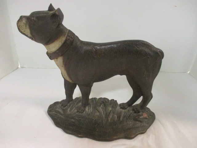 Handpainted Cast Metal Boxer Dog Door Stop (1 of 6)