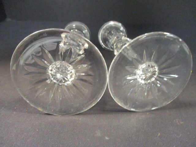 Pair of Rogaska Crystal Candle Sticks - 4