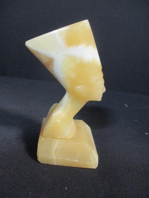 Carved Alabaster Nefertiti Paperweight - 2