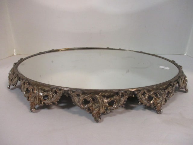 Silverplated Vanity Mirror Tray (1 of 5)