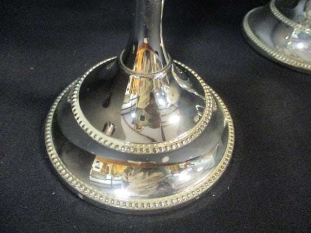 Pair of Silverplate 3 Lite Candelabras - 3