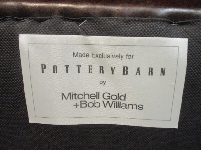 Pottery Barn by Michell Gold & Bob Williams Faux Leather Ottoman - 4