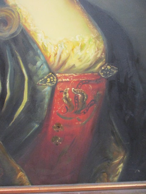 Rococo Revival Portrait of French Court Aristocratic Lady Painting - 4