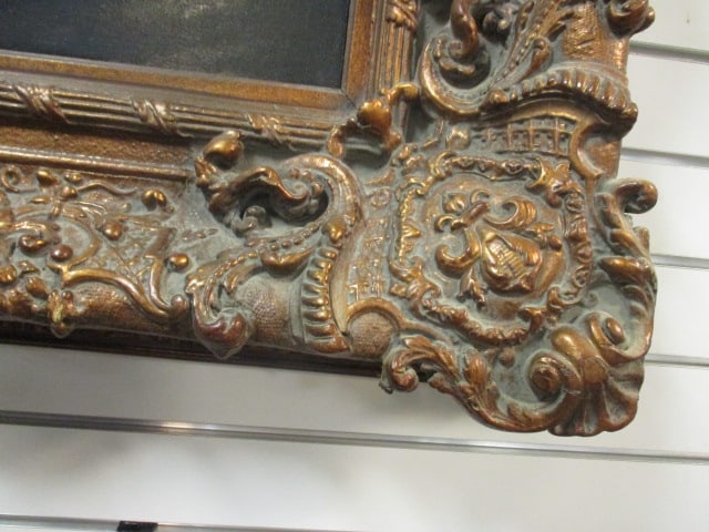 Rococo Style Figural Painting Depicting Idyllic Romantic Scene with Lovers and Cherubs - 8