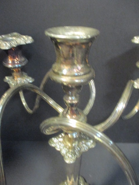Superior Silver Co. Silverplate 5 Lite Candelabra - 3