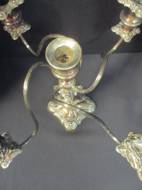 Superior Silver Co. Silverplate 5 Lite Candelabra - 5
