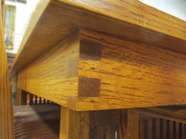 CS Creations Oak Arts & Craft Mission Style Dining Set - 11