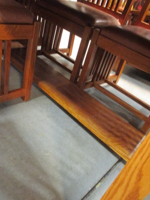 CS Creations Oak Arts & Craft Mission Style Dining Set - 4