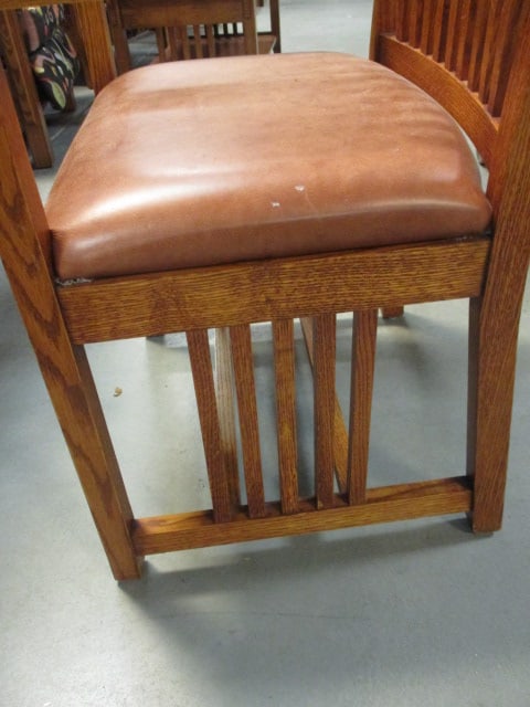 CS Creations Oak Arts & Craft Mission Style Dining Set - 6