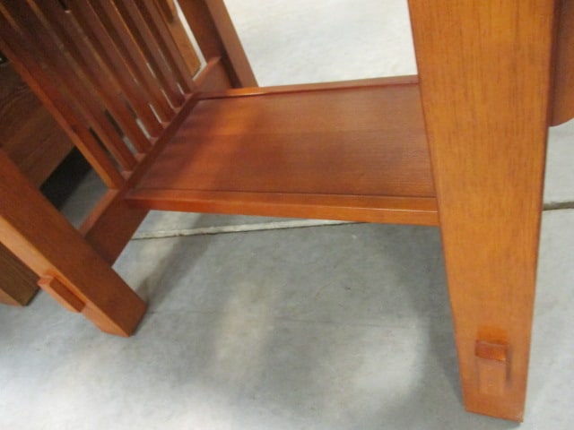 Oak Arts & Craft Mission Style Tiered End Table - 4