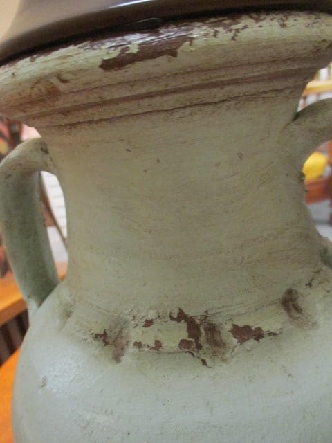 Glazed Pottery Handled Urn Table Lamp - 3