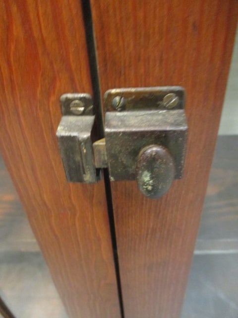 Solid Wood Arts & Craft Style Glass Door Cabinet - 4