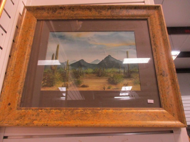 M. Orem Signed Original Desert Landscape Watercolor (1 of 5)