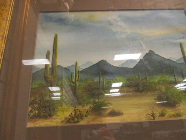 M. Orem Signed Original Desert Landscape Watercolor - 2