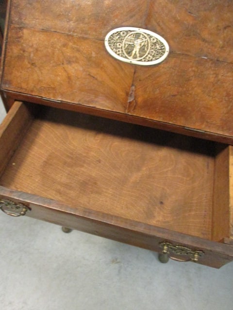 Antique English Fall Front Secretary Desk - 8