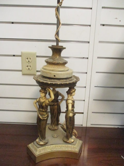 Neoclassical Female Figural Lamp Base (1 of 5)