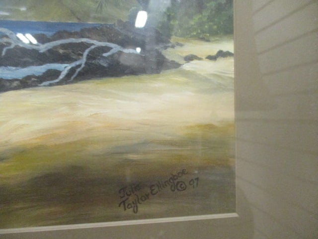 Julie Taylor Ellingboe Print of Watercolor Sea Shore Landscape - 5