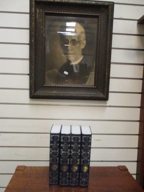 Framed G. Campbell Morgan Print of Portrait and Four Volumes "The Westminster Pulpit" (1 of 8)