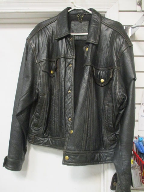 Cuir du Monde Soft Black Leather Bomber Style Jacket (1 of 7)