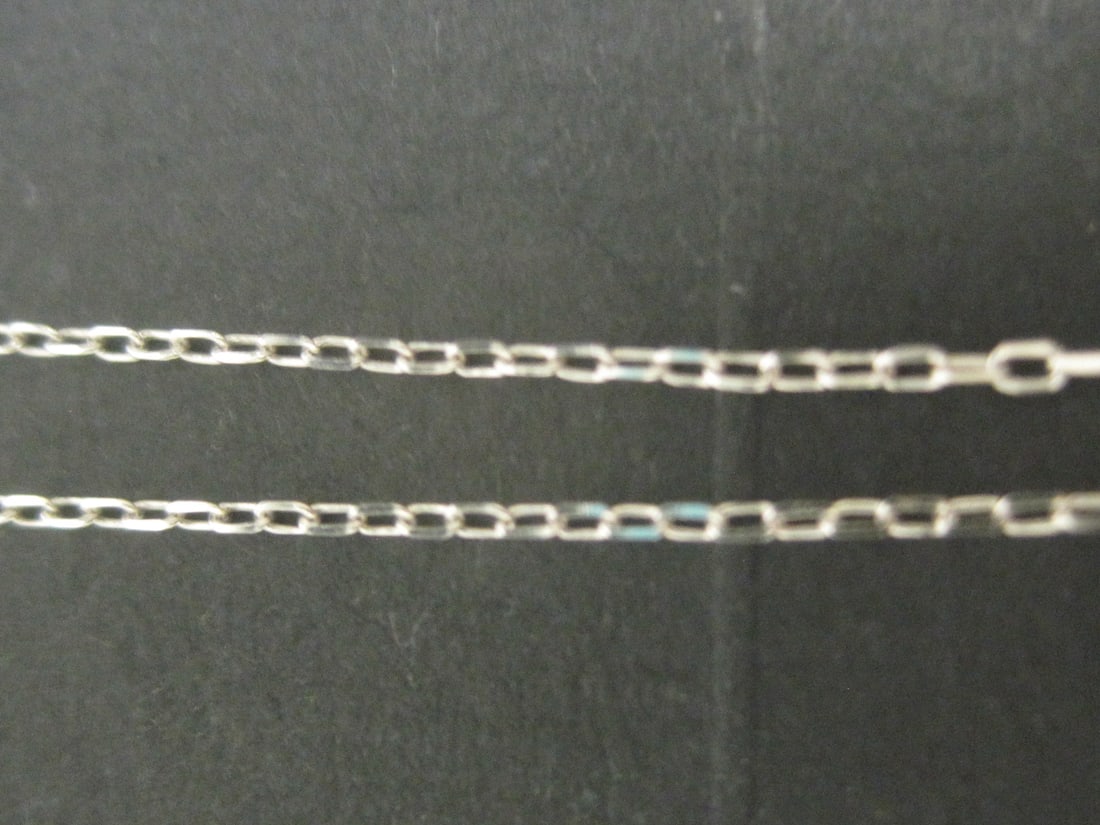14k Gold White Diamond Pendant w/ 16" 14k Gold Chain - 3