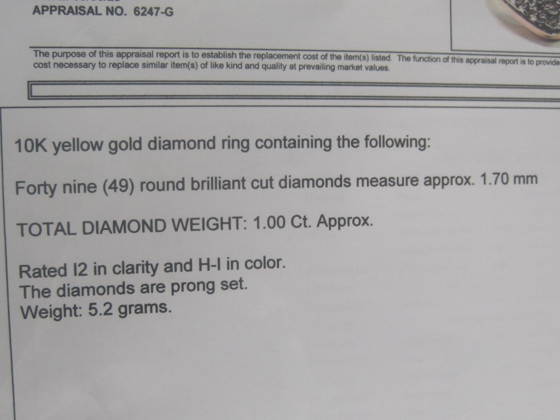 10k Gold Diamond 1 ct tw Ring - 6