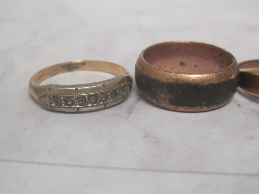 Six Gold Filled Rings/ Settings - 2