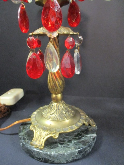 Electric Hollywood Regency Style 5 Lite Candelabra with Prisms - 2