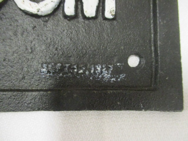 Two Handpainted Cast Metal Jim Crow Segregation Style Directional Signs - 5