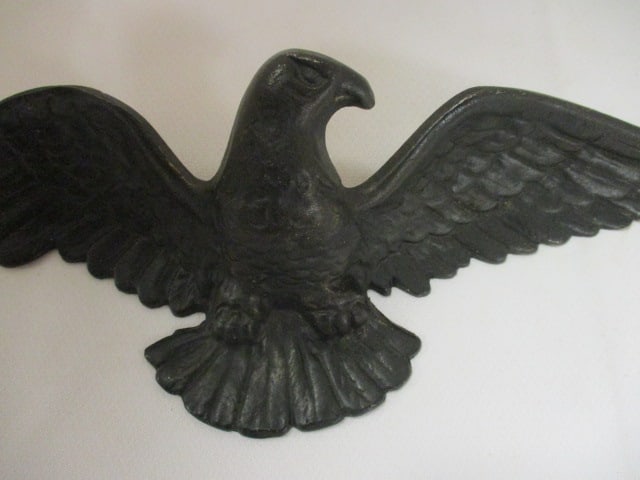 Hoda Midcentury Painted Cast Aluminum Eagle Wall Plaque - 2