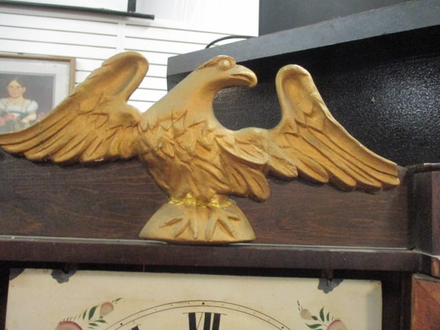 Antique Birge & Peck Federal Style Pillar and Scroll 8 Day Shelf Clock - 5