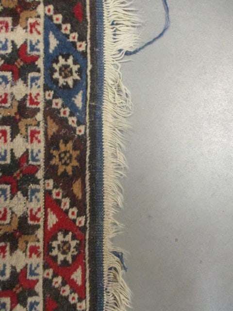 Vintage Hand Knotted Caucasian Kazak Style Geometric Design Runner - 10