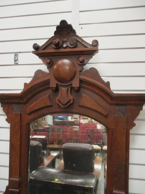 Antique Victorian Eastlake Vanity with Beveled Mirror - 2