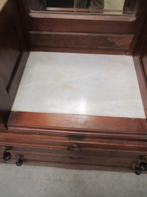 Antique Victorian Eastlake Vanity with Beveled Mirror - 5
