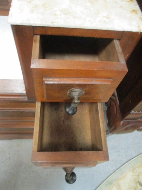 Antique Victorian Eastlake Vanity with Beveled Mirror - 7