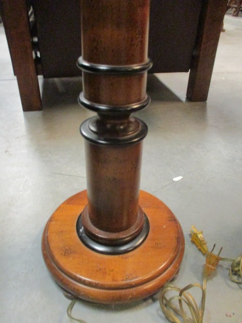 Pair of Bamboo Look Candle Stick Floor Lamps - 2