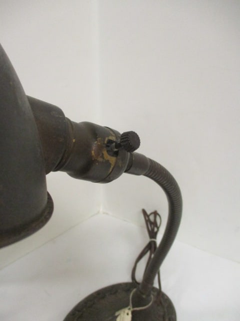 Vintage Art Nouveau Style Goose Neck Desk Lamp - 3
