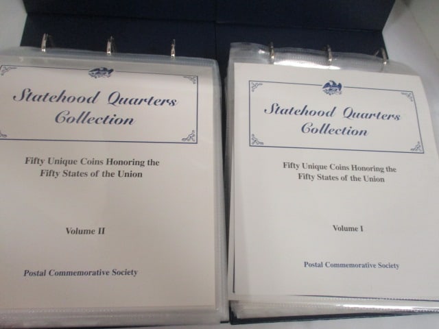 Complete 2 Volume Statehood Quarter Collection Set in Storybook Albums - 3