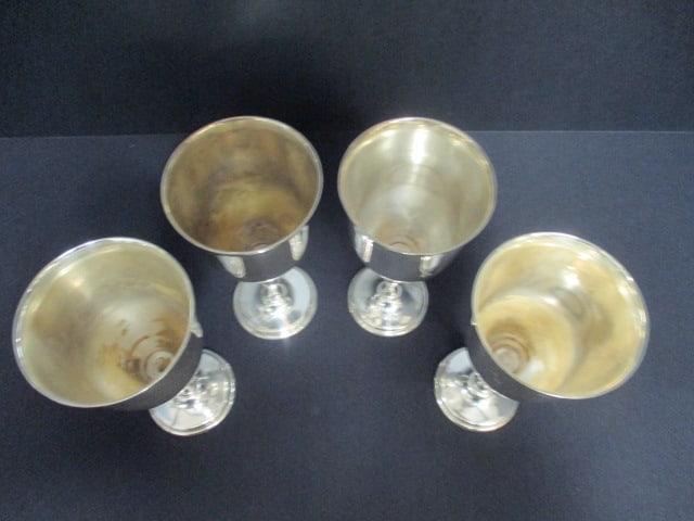 Four Silverplate Goblets - 3