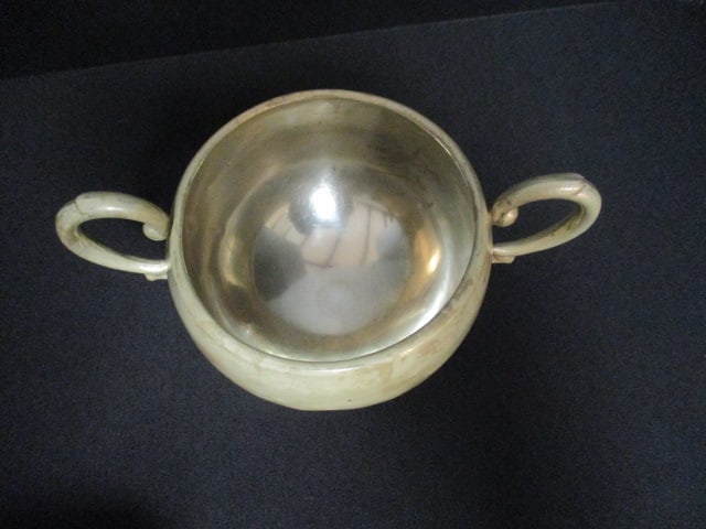 Hamilton Weighted Sterling Sugar Bowl and Empire Weighted Sterling Candle Holder - 3