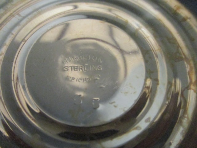 Hamilton Weighted Sterling Sugar Bowl and Empire Weighted Sterling Candle Holder - 4