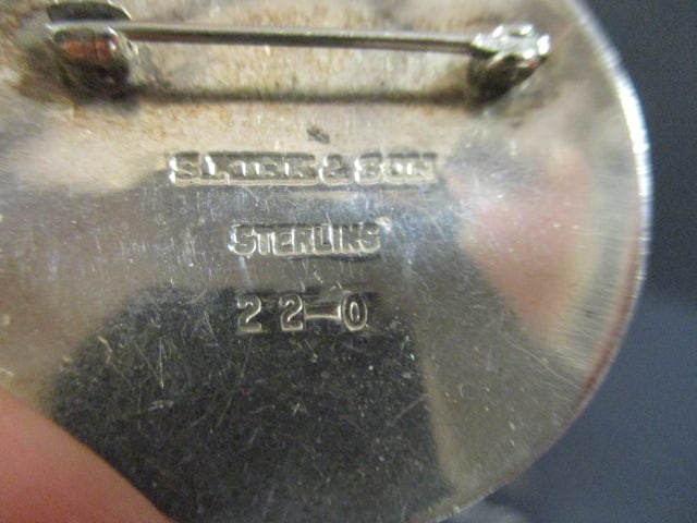 Victorian Sterling Sugar Cube Tong and Three Sterling Pins - 4
