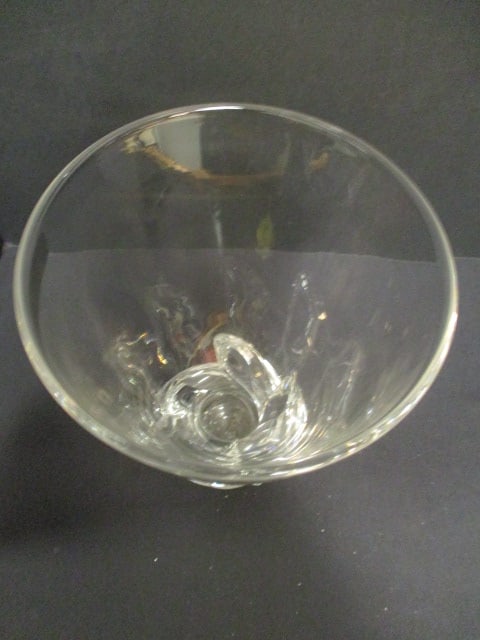 Steuben Crystal Flared Trumpet Form Vase with Sculptural Twisted Base - 3