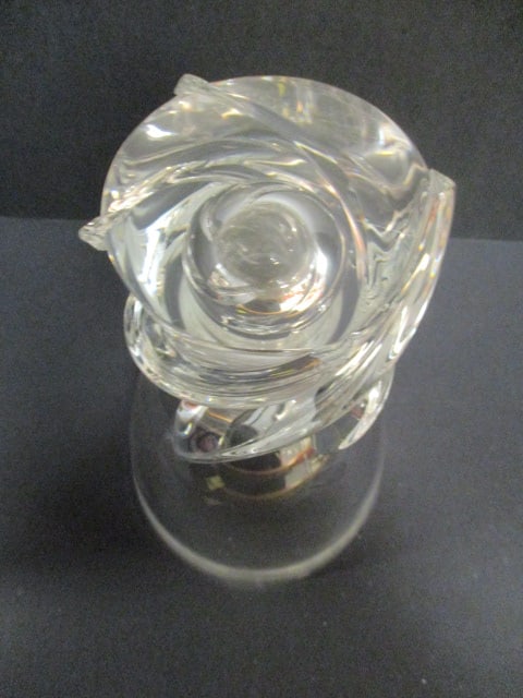 Steuben Crystal Flared Trumpet Form Vase with Sculptural Twisted Base - 4