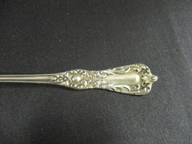 Pair of S. Kirk & Sons Sterling Tongs and Sterling Relish Fork - 3