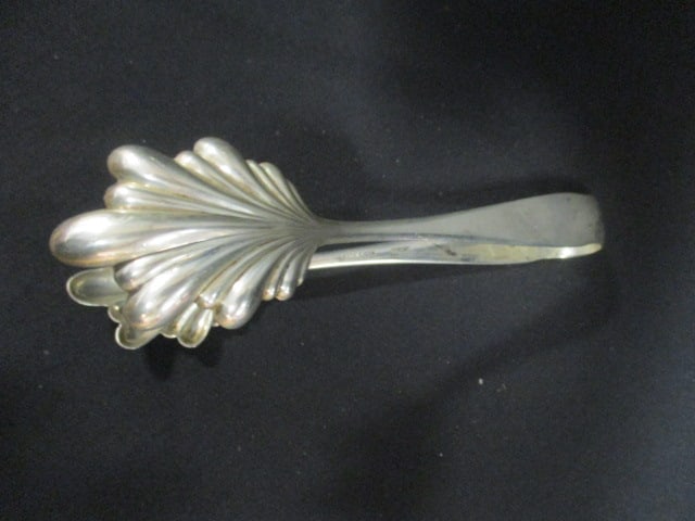 Pair of S. Kirk & Sons Sterling Tongs and Sterling Relish Fork - 6